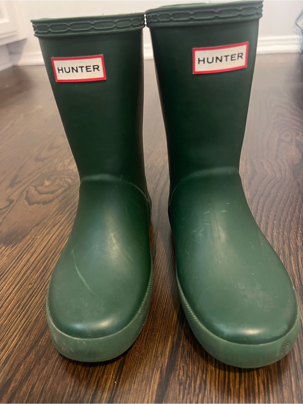 Hunter Classic Kids Green Rain Boots